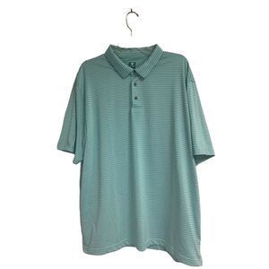 Pro Tour Blue and Green Striped Golf Polo Men's Size 2XL‎ Short Sleeve